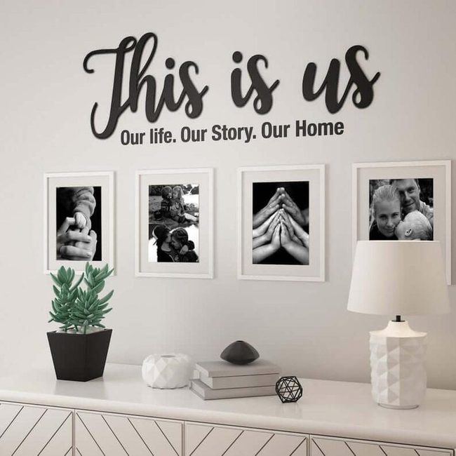 Black Word Wall Photography Display