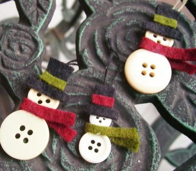 Felt Snowmen, Festive Red Scarves