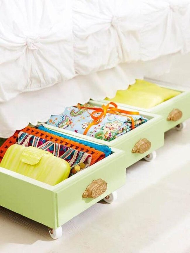 Mint Green Under-Bed Storage