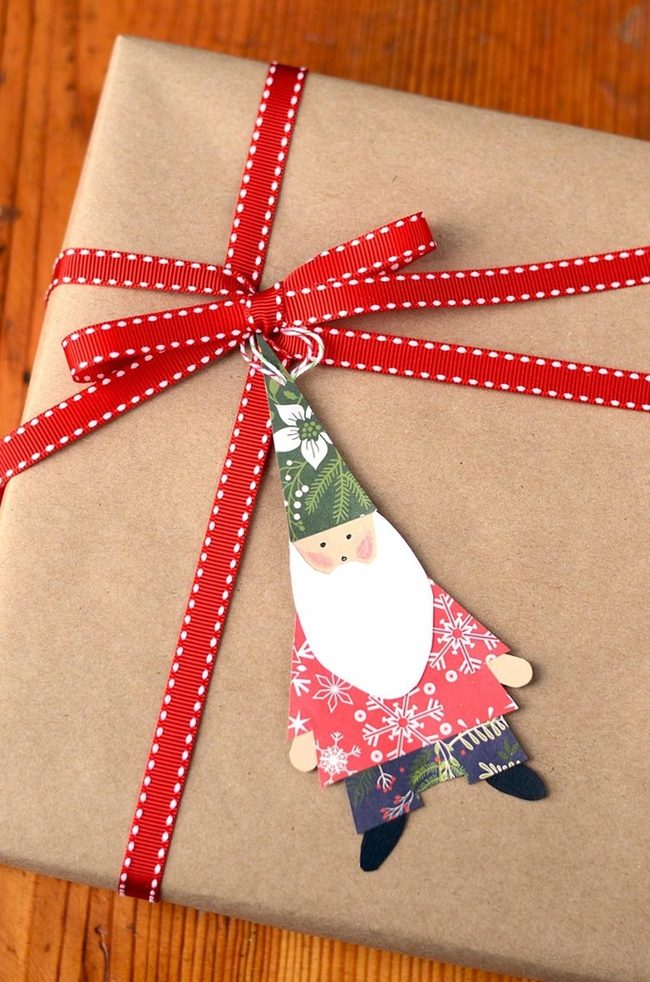 Red Ribbon On Brown Kraft