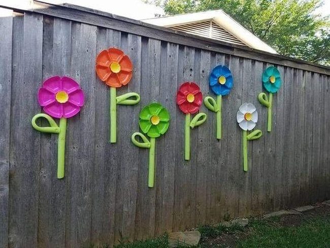 Neon Plastic Blooms Garden
