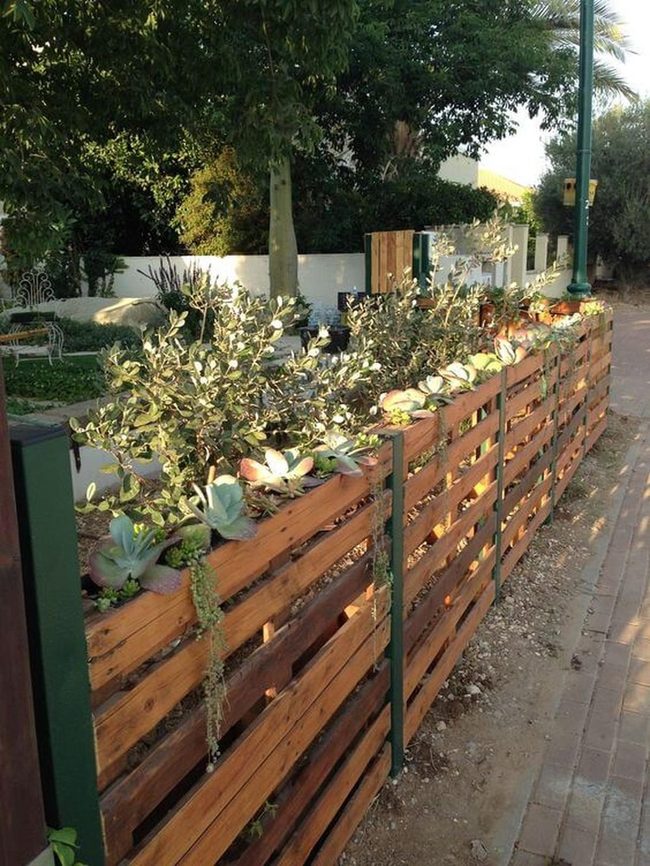 Wooden Pallet Garden Wall