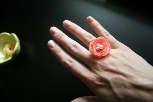 Soft Fabric Pearl Rings