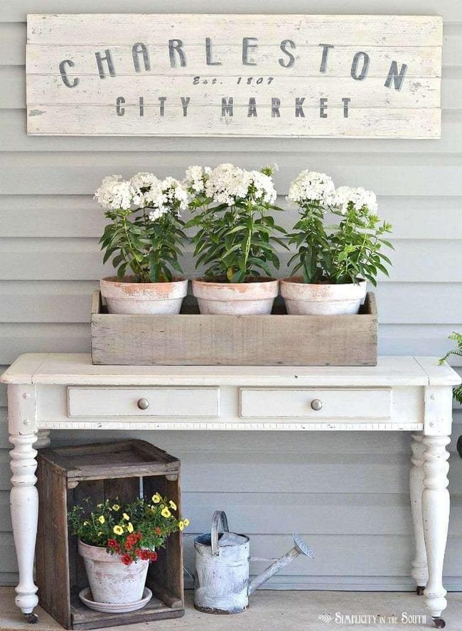 White Flowers, Natural Layers, Whitewash