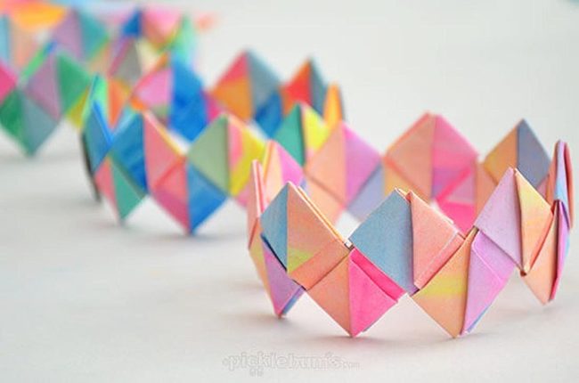 Geometric Paper Crowns For Celebrations