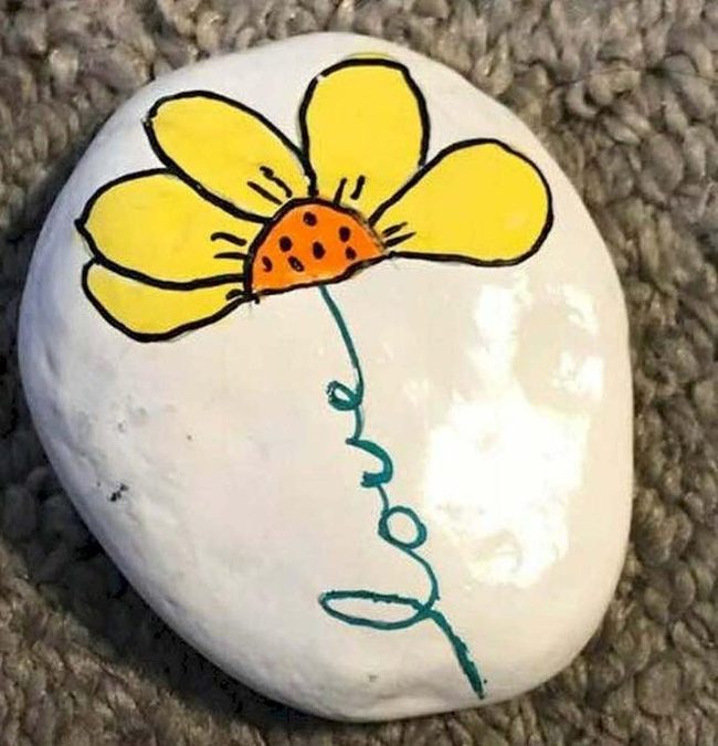 Colorful Flowers White Pebbles