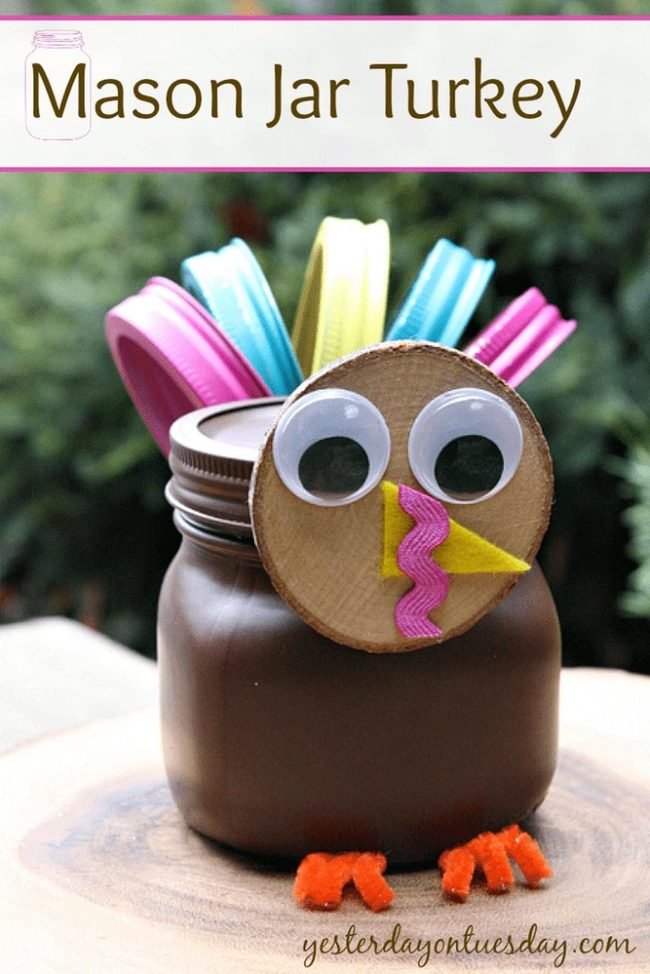 Googly-Eyed Jar Turkeys