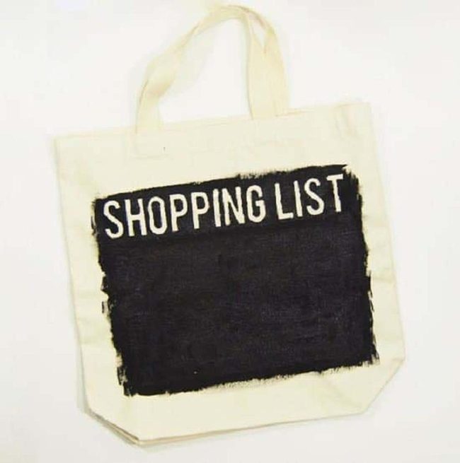 Chalkboard Tote Grocery Organizer