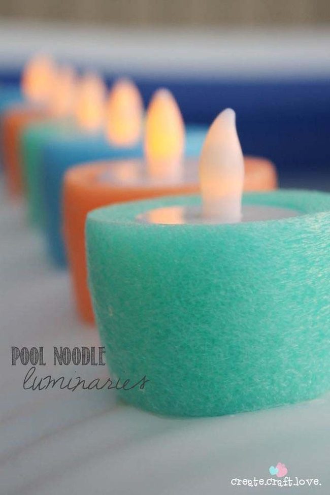 Neon Pool Noodle Floaters