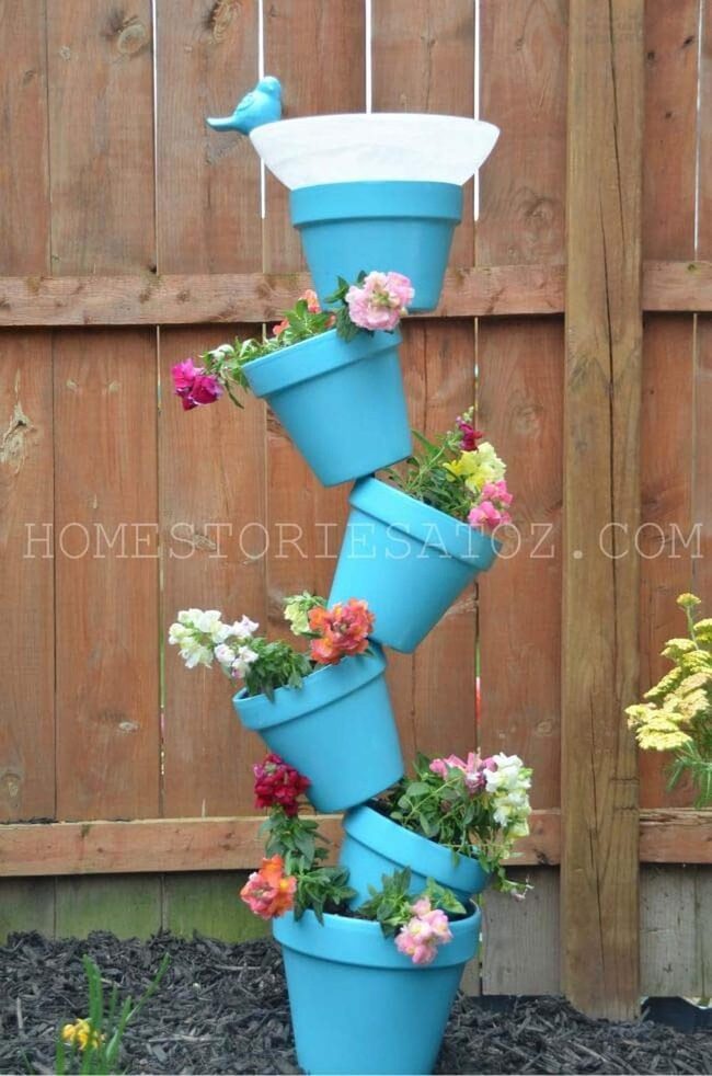 Cascading Flower Pots Rainbow