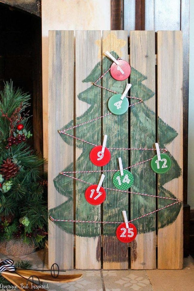 Colorful Ornament Wooden Calendar