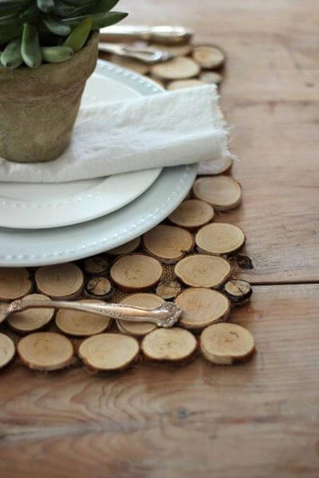 Natural Wood Slice Placemats