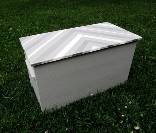 Gray Chevron Garden Storage