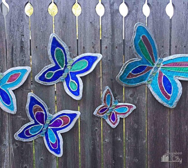 Colorful Wooden Garden Butterflies