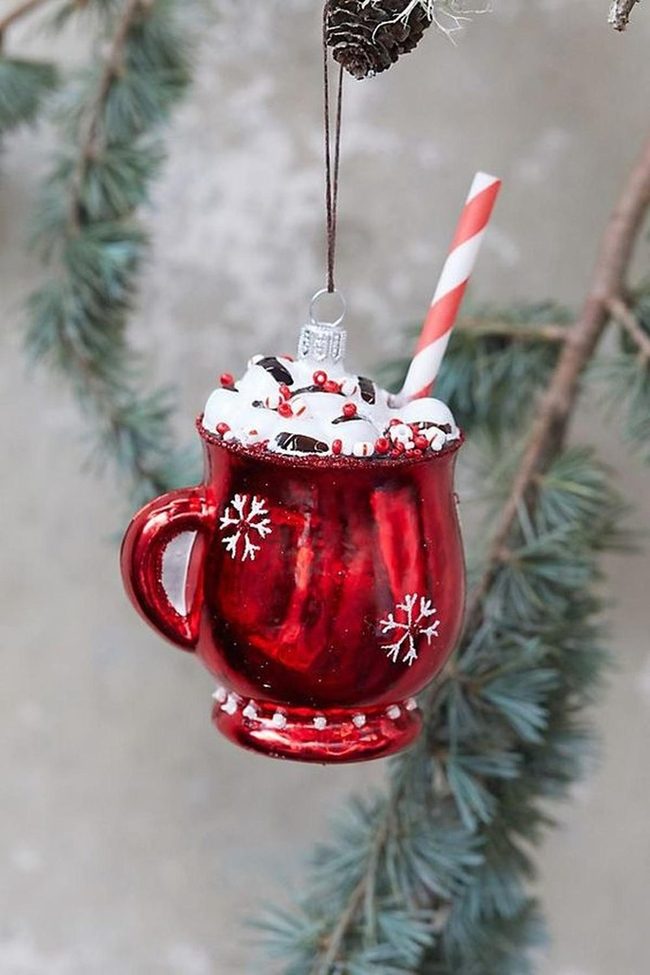 Red Ceramic Mug Ornament