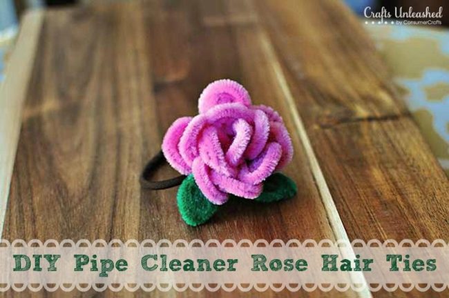 Pink Pipe Cleaner Rose