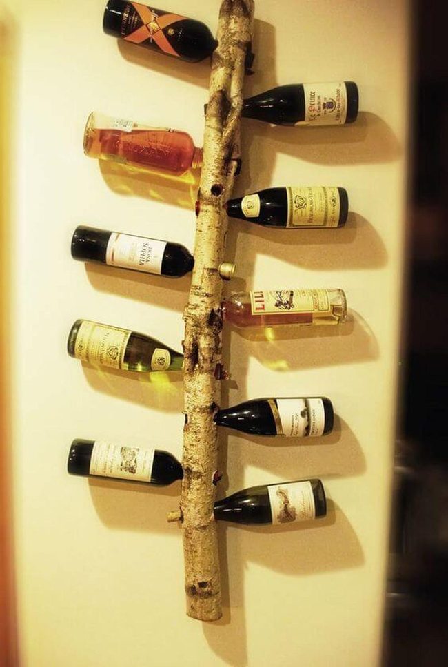 Natural Wood Wine Branch Display