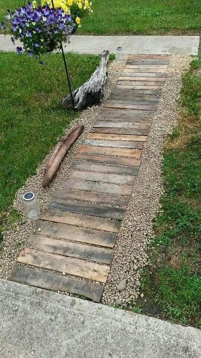 Reclaimed Wood Garden Path