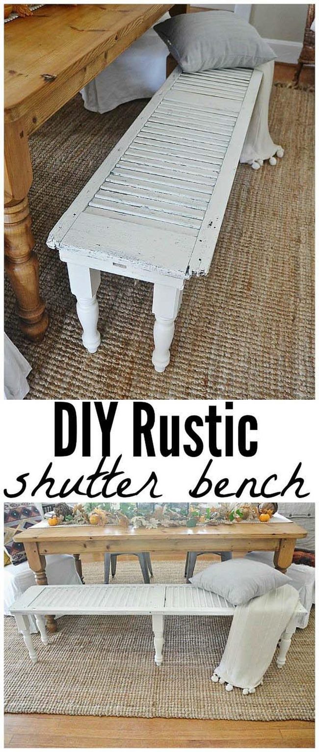 Weathered Shutter Seating