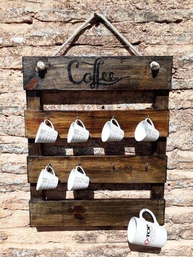 Weathered Wood Coffee Display