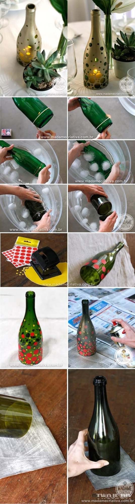 Painted Glass Bottle Lights