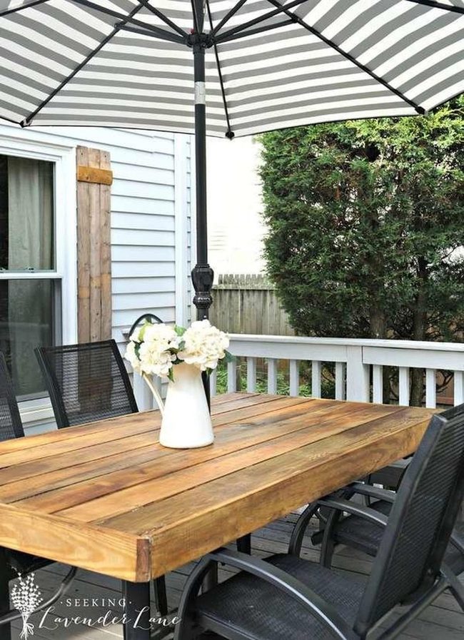 Natural Wood Outdoor Dining