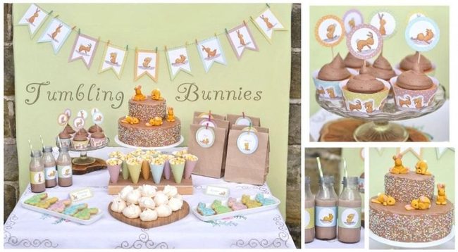 Orange Bunny Cake Centerpiece