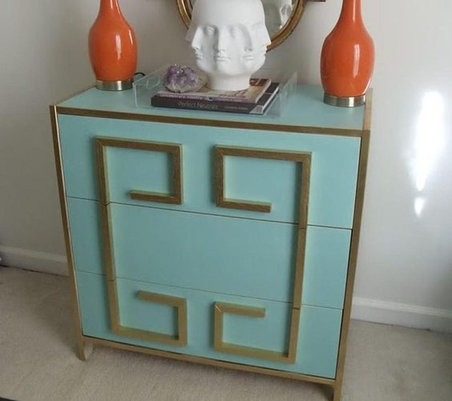 Light Blue Drawers, Golden Details