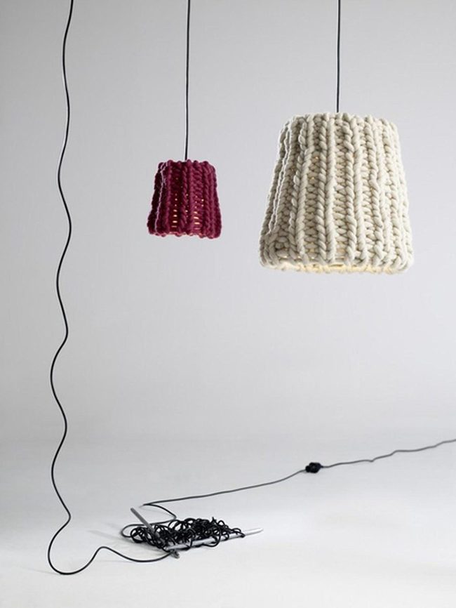 Handwoven Yarn Pendant Lights