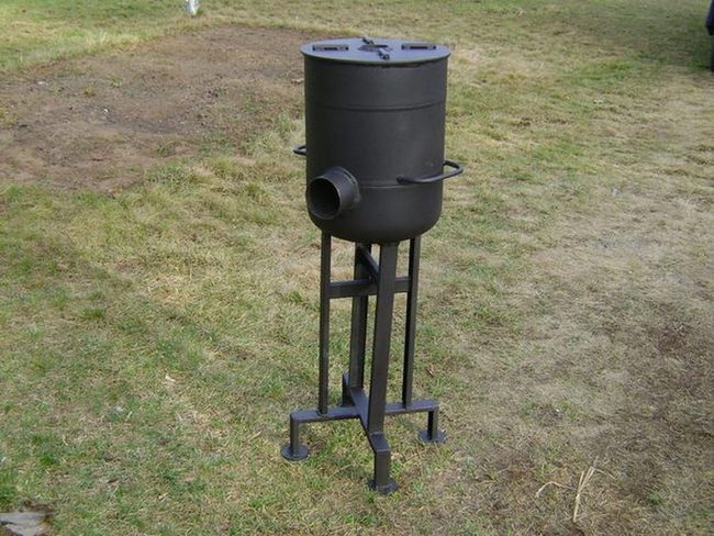 Black Metal Fire Drum