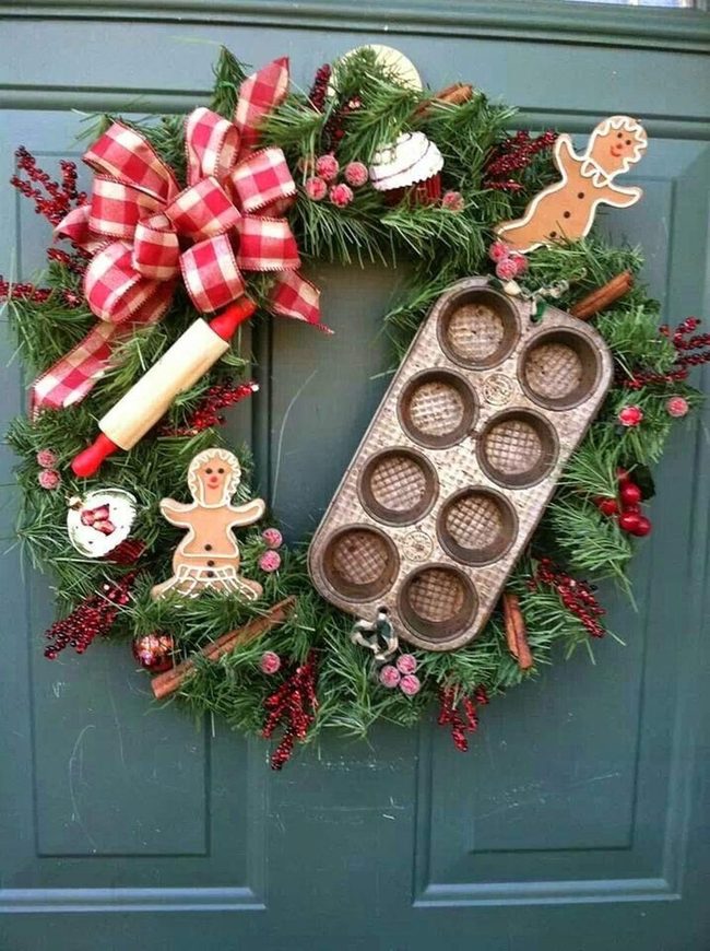 Pine Wreath With Red Berries