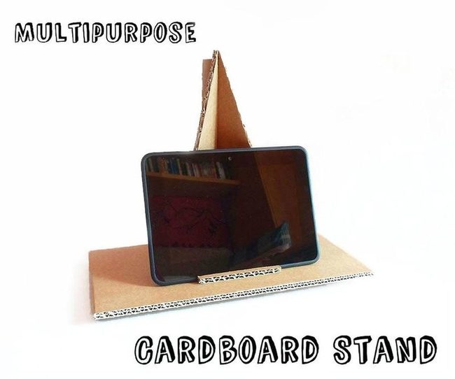 Brown Cardboard Tablet Stand