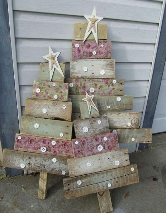 Weathered Wood Trees Pink Details