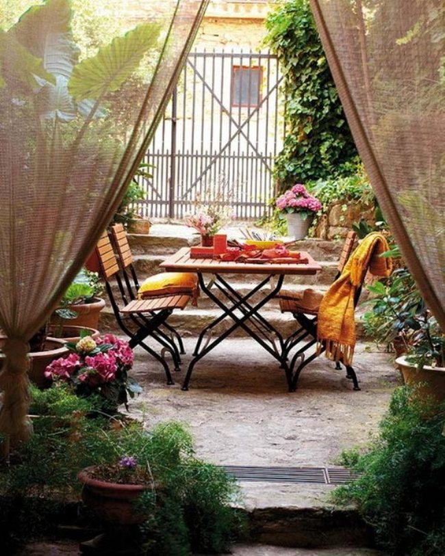 Yellow Cushions Garden Nook