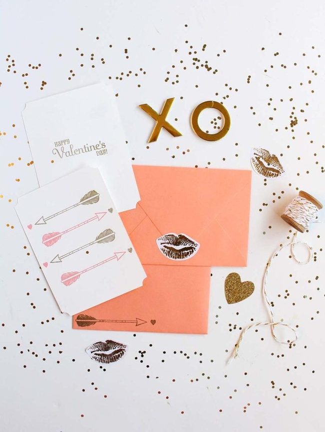 Gold Confetti Valentine Romance