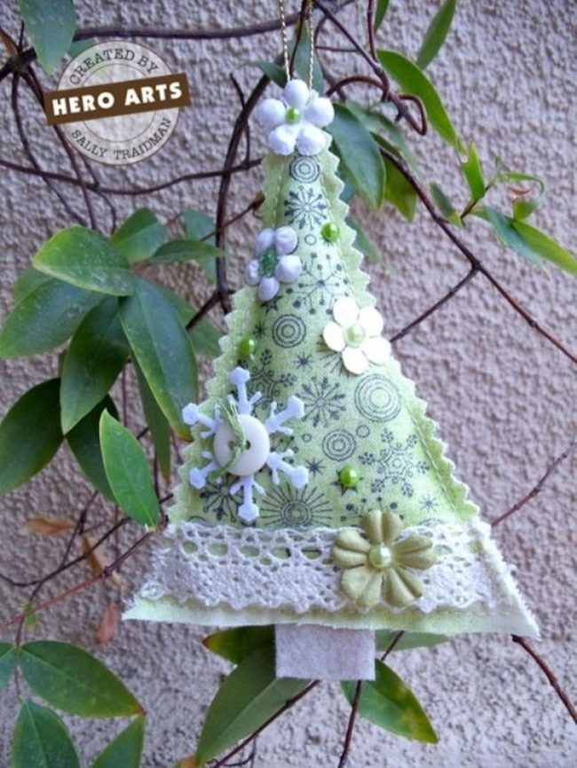 Green Beaded Snowflake Ornament