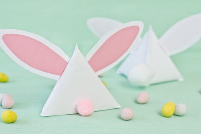 White Paper Bunnies, Pastel Spring