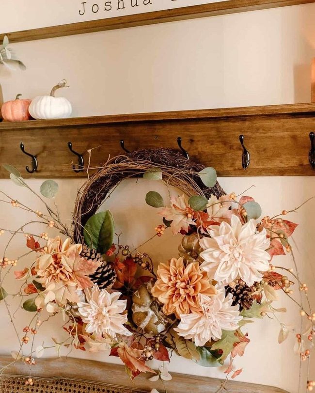 Pink Florals With Wooden Storage