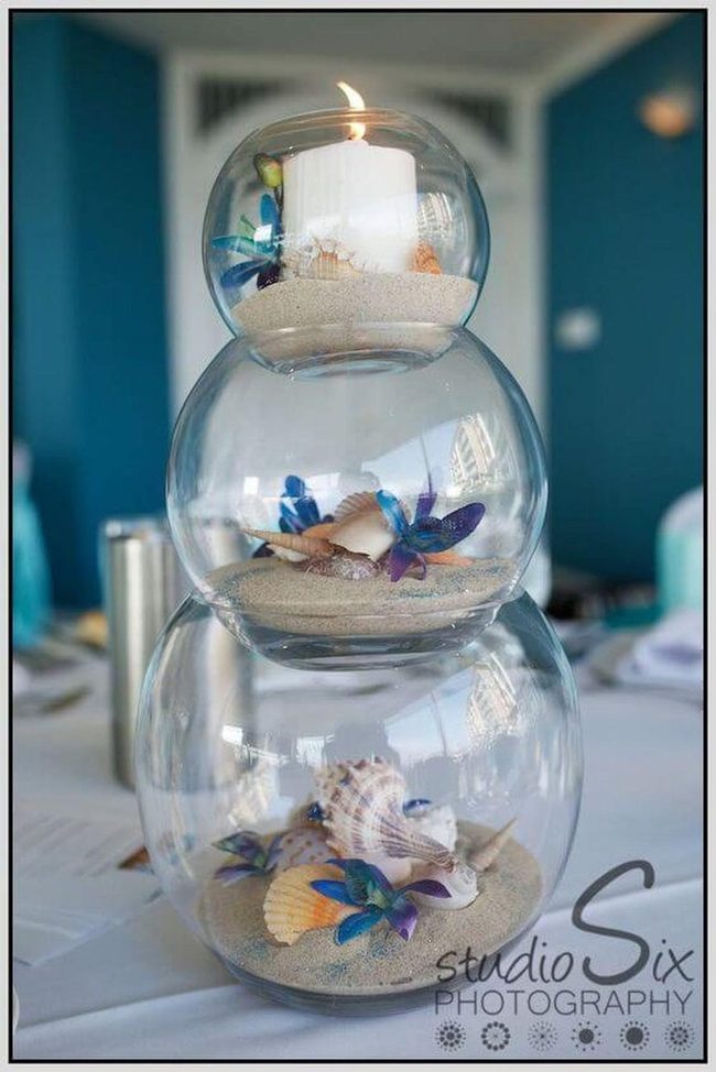 Coastal Shells In Glass