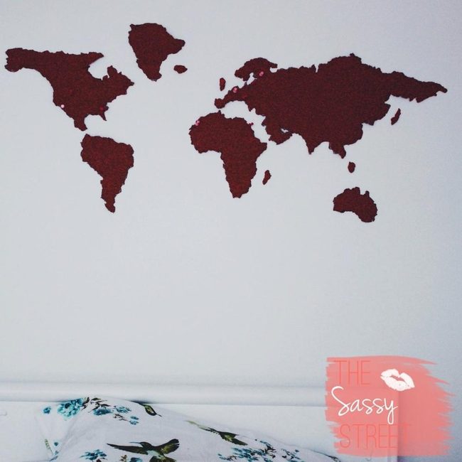 Dark Red World Map Statement