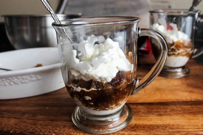 Chocolate Mousse Through Glass