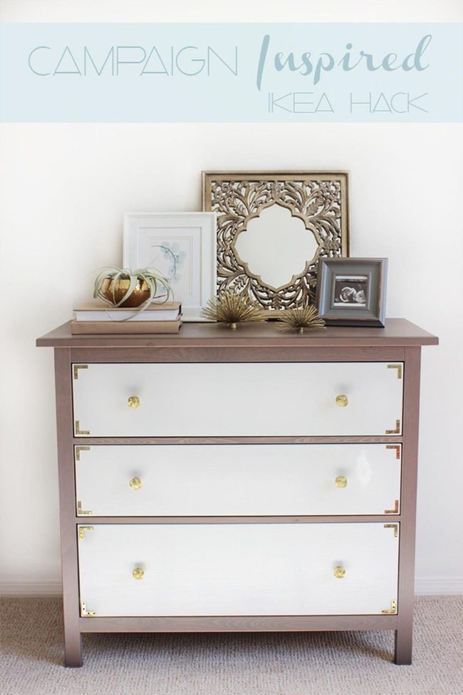 White Dresser Gold Hardware Elegance