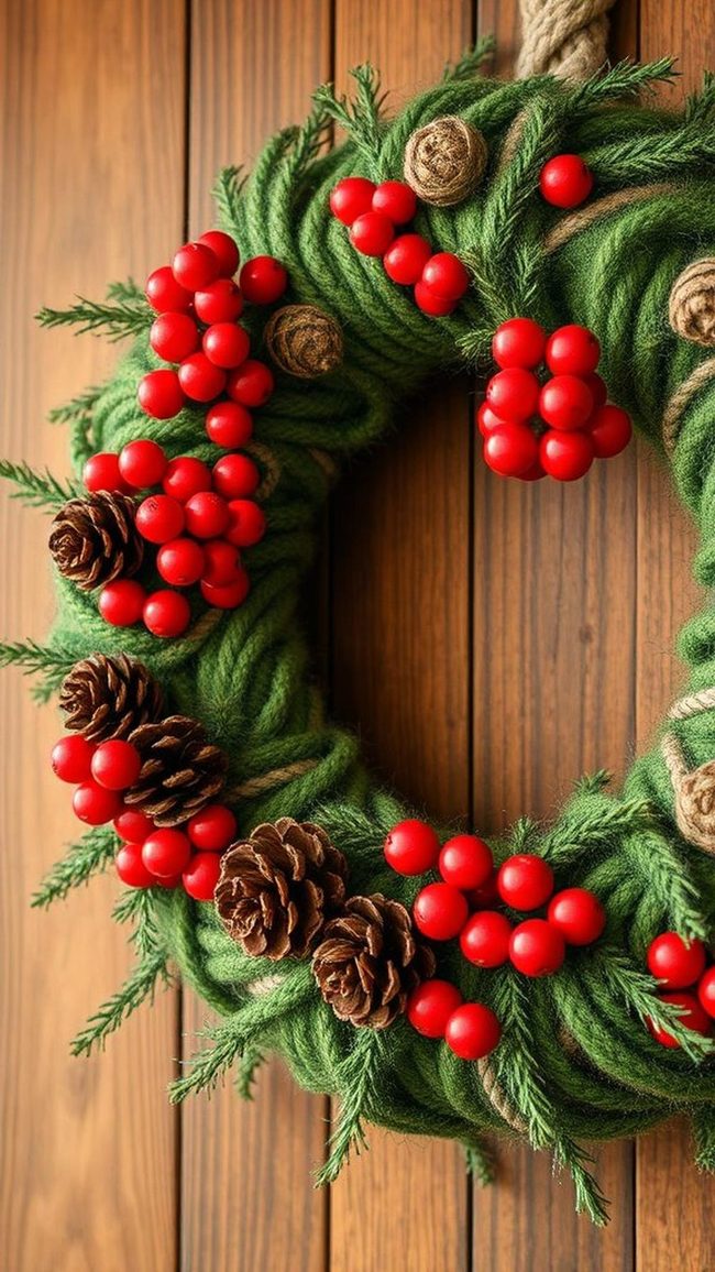 Pinecones Berries Natural Woodland Wreath