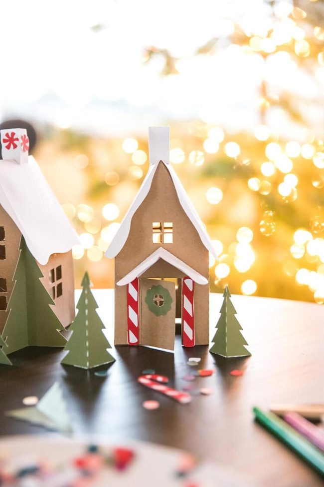 Paper Gingerbread House Craft