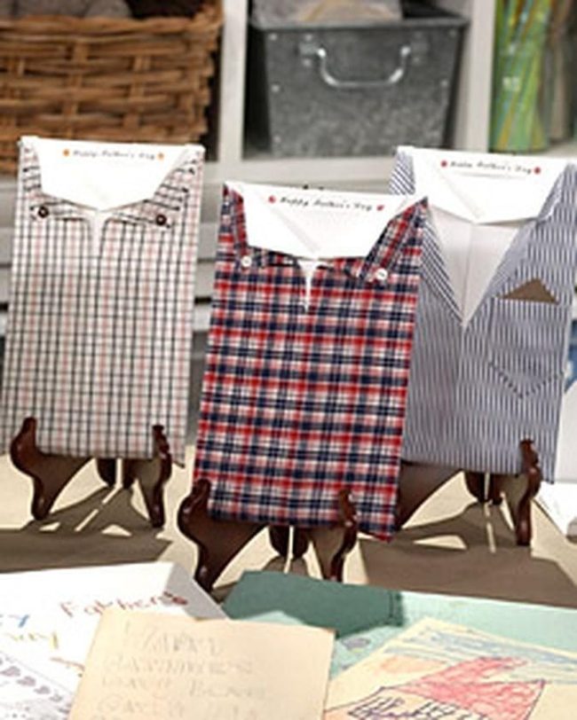 Checkered Shirts On Wooden Display