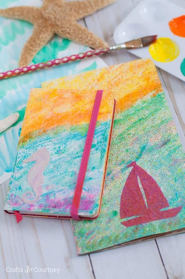 Hand-Painted Seahorse Notebooks