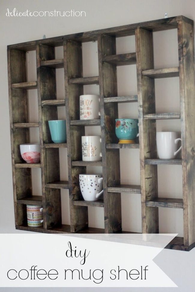 Distressed Wood Mug Holders