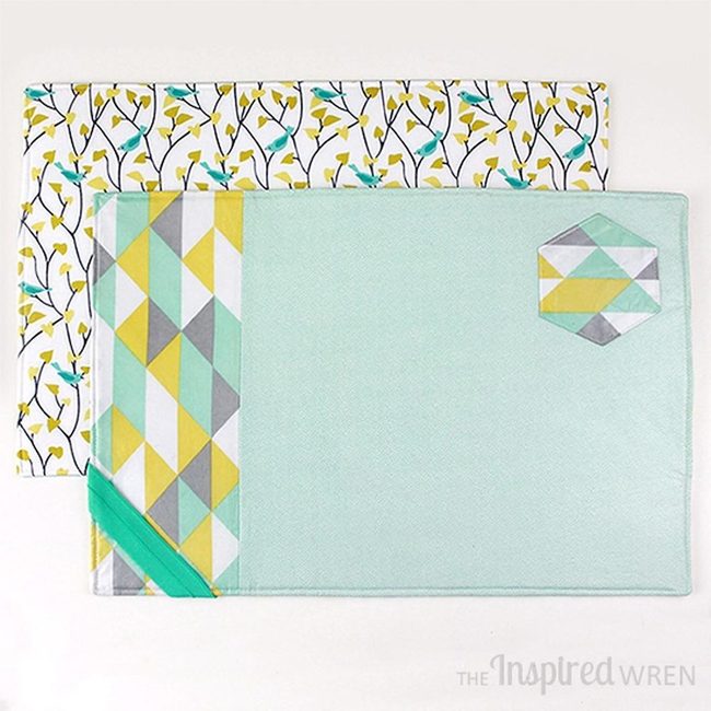 Green Leaves Geometric Placemats