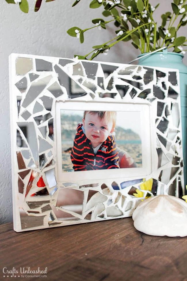 Shattered Mirror Glass Frame