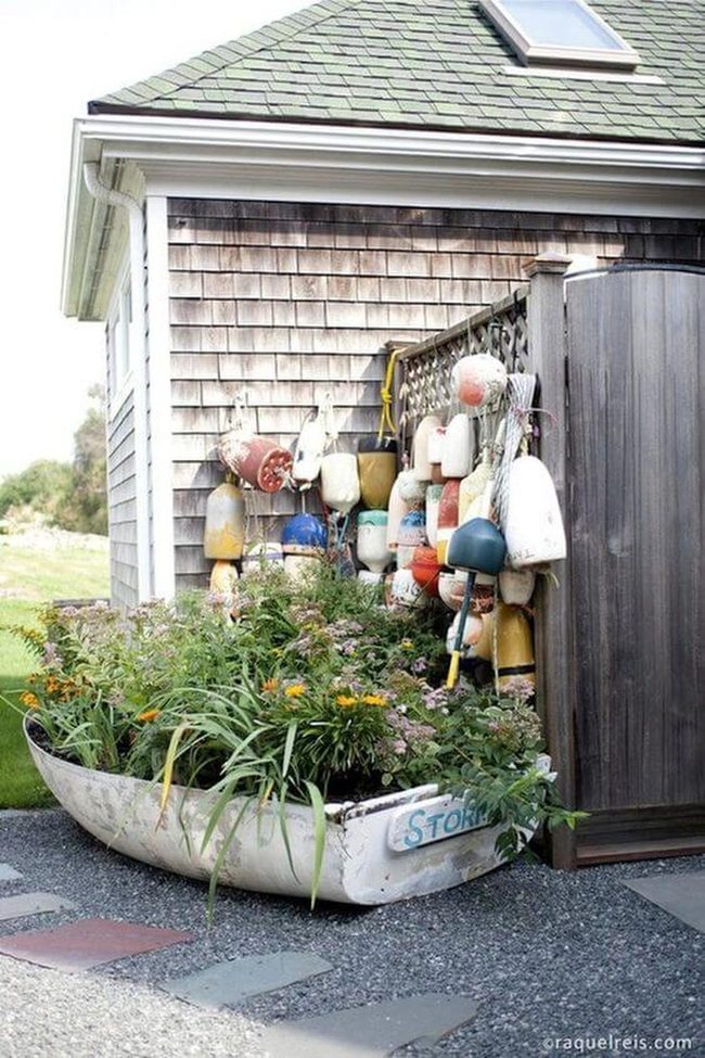 Vintage Boat Flower Planter